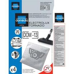 Sacs aspirateurs DOM-13 compatibles Electrolux, Tornado, le lot de 4 sacs synthetiques resistants