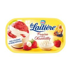 Sorbet fraise-chantilly LA LAITIERE, 900ml