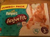 Couches Pampers Active Fit Jumbo box T3 x92