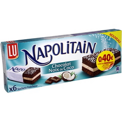 Gateau moelleux parfum chocolat & noix de coco - Napolitain