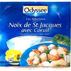 Les selections, noix de St Jacques avec corail, le paquet,400g