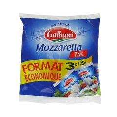 Mozzarella 19% de matieres grasses,a base de lait pasteurise