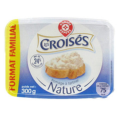 Fromage a tartiner Les Croises Nature 24%mg 300g