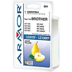 CARTOUCHE ENCRE COMPATIBLE BROTHER LC970/1000 JAUNE