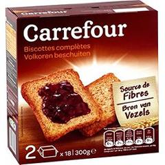 Biscottes complètes Carrefour