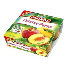 Dessert fruitier pomme peche ANDROS, 4x100g