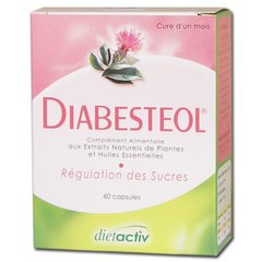 Diet activ - Diabesteol régulation des sucres - 60 capsules - Réguler le taux de sucre dans le sang
