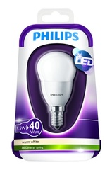Philips 8718696475003 Ampoule LED Sphérique Dépolie E14 2700 K Plastique Blanc 8 x 5 5,5 W