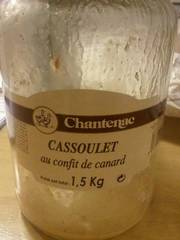 Plat cuisiné cassoulet confit canard Chantenac