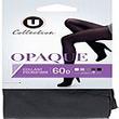 Collant micro opaque 60D U COLLECTION, anthracite, taille 3/4