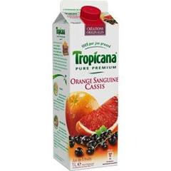 Tropicana, Pure Premium - Jus de fruits orange sanguine cassis, la brique de 1 l