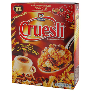 Cereales Cruesli Quaker Chocolat cappuccino 500g
