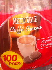 Café crema classique sachet 100 dosettes metropole