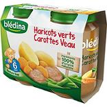 Blédina haricots verts carotte veau 2x200g dès 6 mois