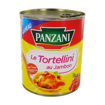 Panzani, Le Tortellini au ambon sauce tomate & champignons, la boite de 800 g