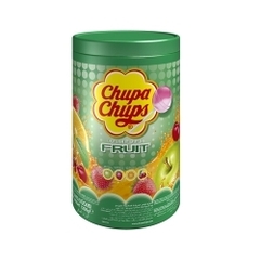 Chupa Chups Sucettes Goûts Fruits assortis : Fraise Orange, Pomme et Cerise, 100 Pièces, 1200g