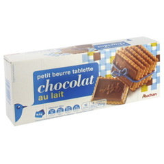 Auchan petit beurre tablette chocolat x16 - 150g