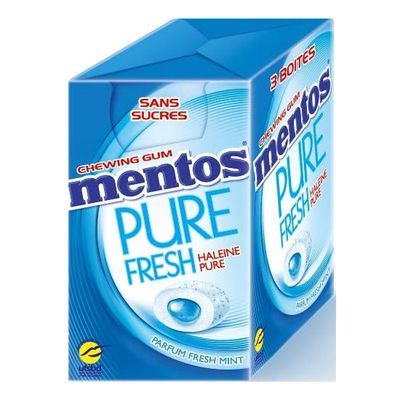 Mentos pure fresh mint 3x10dragees 60g