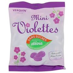 Bonbons sans sucres mini-violettes VERQUIN, 100g