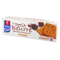 Biscuit P'tit Deli Petit Beurre Pepites chocolat x24 200g