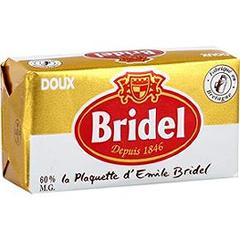 Bridel beurre doux plaquette 250g