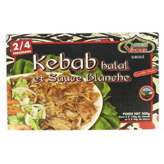 Kebab Halal Sauce Blanche. Controle de la mosquee. Certifie Halal.