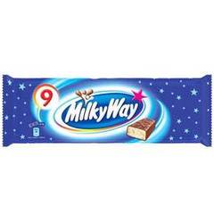 Milky way, Barre chocolatee, le pack de 9 - 193 gr