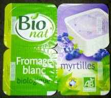 Fromage blanc Bionat' Aux myrtilles bio 4x100g