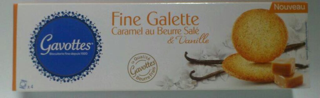 Fine galette caramel beurre sale et vanille gavote 120g