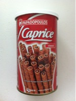 Flutes fourrees chocolat noisette Caprice PAPADOPOULOS 115g