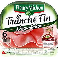 Jambon degustation Le Tranche Fin FLEURY MICHON, 6 tranches, 180g