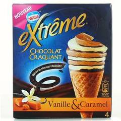 Cône Nestlé Extrême Vanille caramel 4x110ml