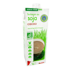 Auchan Bio boisson soja cacao 1l
