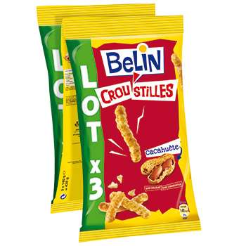 Biscuits Belin Croustilles Cacahuete 3x140g 