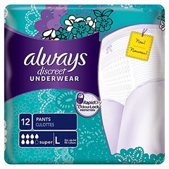 Always discreet culottes incontinence super taille L x12