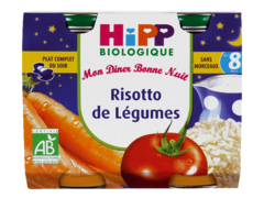 Petits pots Hipp Bio risotto Des 8 mois legumes 2x190g