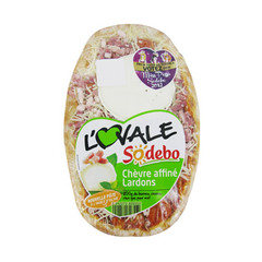 Pizza'O chevre affine et lardons SODEBO, 200g