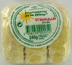Saint Marcellin au lait thermisé 25% FROMAGERIE DE LA DROME rouleau x3240g