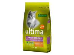 Croquettes repas pour chats sterilises Ultima 1,5Kg