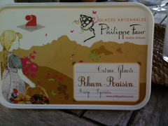Philippe Faur Crème glacée rhum raisin la boite de 750 ml
