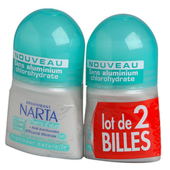 Narta deodorant pour femme pierre d'alun 2x50ml