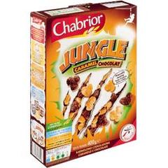 Jungle cereales soufflees au caramel et chocolat, le paquet de 400g