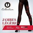Collant jambes l�g�res 70D U COLLECTION, noir, taille 1