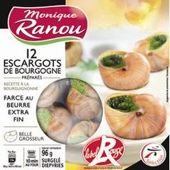 Monique Ranou, Escargots de Bourgogne préparés, la boite de 12 - 96 g