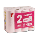 Auchan papier toilette rose maxi rouleau x24