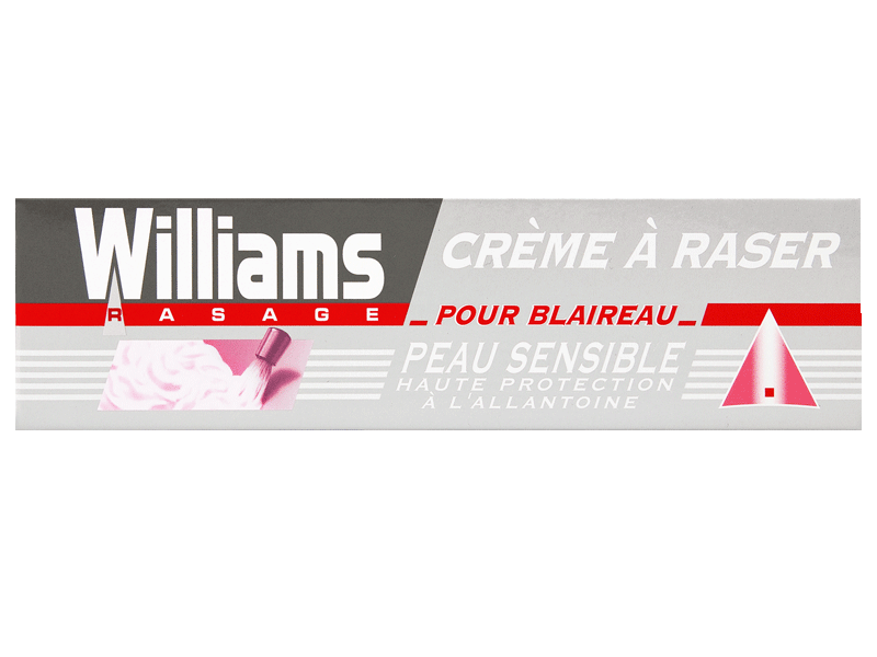 Williams creme a raser peaux sensibles pour blaireau 100ml