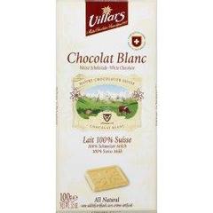 Chocolat blanc au lait Suisse Degustation VILLARS, 100g