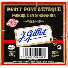 Gillot, Petit Pont l'Eveque fabrique en Normandie, la boite de 220 g
