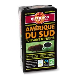 Alter Eco, Cafe moulu Amerique du Sud pur arabica BIO, le paquet de 250 g