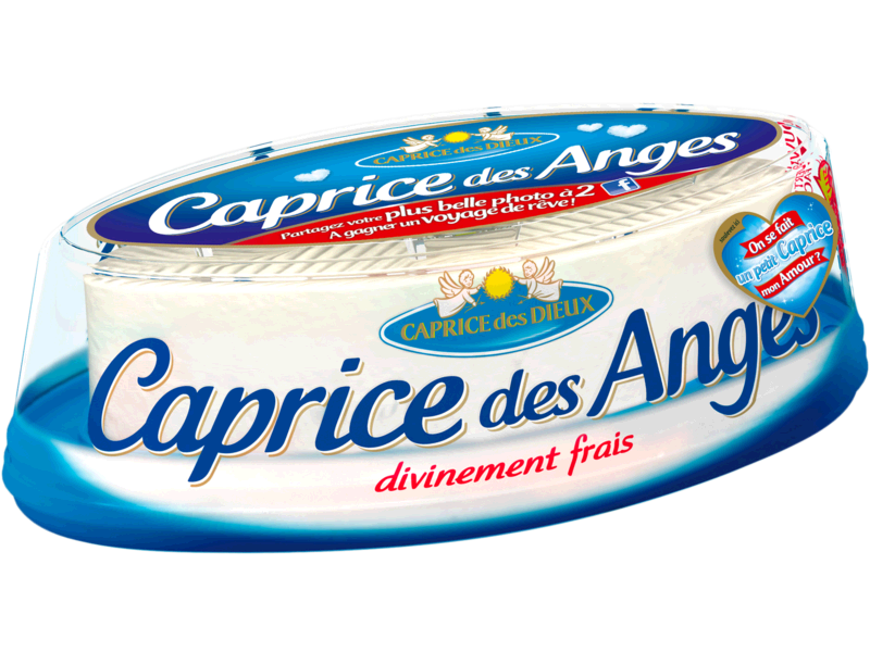 Fromage frais au lait pasteurise CAPRICES DES ANGES, 25%MG, 200g